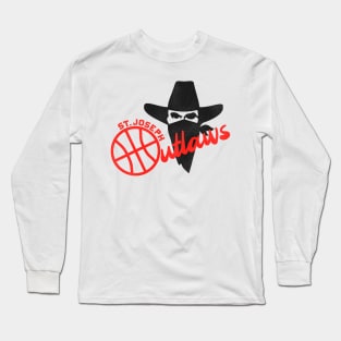 Defunct St Joseph Outlaws Basketball Team Long Sleeve T-Shirt